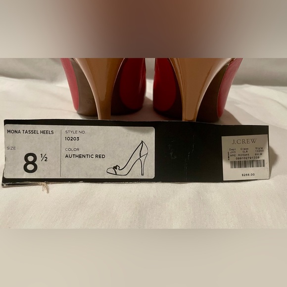Pre-owned J.Crew Mona Tassel Heels 10203 - Picture 8 of 8
